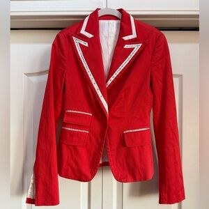 💎 Orange Rhinestone Blazer